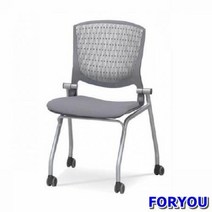 ForU171 회의용 바퀴의자 멜론 팔무 사출 쿠션 사무의자 중역의자 학생의자 사무실의자, 레드