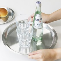 [리본제이]304 스텐 원형 트레이 쟁반 접시 대 30cm 포스코 생산 스텐 (100%국내제작), 스텐 원형 트레이 (대/30cm)