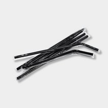 일회용빨대25cm 자바라형 검정빨대(500개 개별포장)
