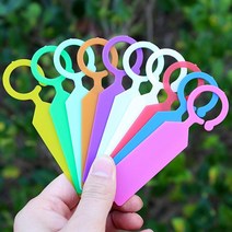 수목 라벨 10P 식물 표찰 텃밭 푯말 화분 이름표 화단 팻말 걸이 목재 명패 나무 네임택, 화이트