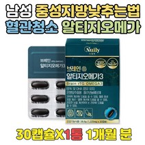 남성 중성지방낮추는법 혈관청소 알티지오메가3 1달분