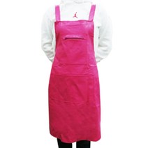 치킨집 바리스타 제과제빵 포켓 가죽 앞치마 핑크