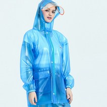 여성 남성 레인 코트 사이클링 야외 오토바이 관광 하이킹 성인 투명 스플릿 방수 비 재킷과 바지 세트, 04 Skyblue