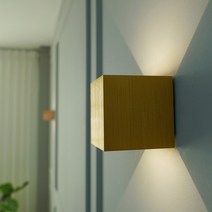LED 사각 모던 벽등 벽부등 무드등 간접등 복도등 인테리어 포인트 조명, 골드[전구색 3000K]