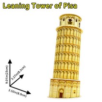 해리포터 호그와트 캐슬 포스트잇 3D 입체 메모지어린이 장난감 골판지 3D 종이 건물 퍼즐 모델 세계 기념, 09 Torre di Pisa