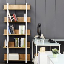 이케아 5단 선반형 깊은 높은 책장 800 1200 서재 거실 서점 도서관 책정리 진열대, 1200X1800칸막이, 화이트X아카시아