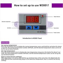 온도계 습도계 XH-W3001 디지털 제어 마이크로 컴퓨터 온도 조절기 스위치 새로운 12/24/220V, 한개옵션1, 01 DC 12V