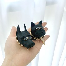 1+1 선글라스 도베르만 불독 석고방향제 (팬던트 포함), 블랙체리, 선글도베르만, 선글도베르만