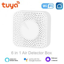 Tuya Wifi 스마트 에어 박스 메탄올 PM2.5 검출기 CO2 Voc 가스 센서 포름 알데히드 온도 습도 App 제어, 한개옵션0