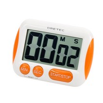 [시계겸용타이머] 드레텍 디지털타이머 T-291BL, 오렌지, 4개