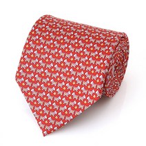 페라가모 [명품]페라가모 35 7986 05 ISACCO ROSSO PUPPY PRINT 넥타이 FE RJ41 TIE882