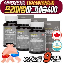 식약처 안전성 인정 팔저림 마그네슘 다리쥐 눈가떨림 건강기능식품 일일권장량 100% 충족 캐나다산 프리미엄 Mag 영양제 미네랄 전해질 무기질 타블렛 미니사이즈
