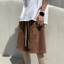 남성용 면스판 반바지 카고 밴딩반바지 남자 스판 빅사이즈 밴딩 반바지