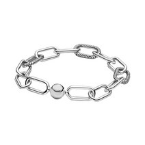 925 스털링 실버 겨울 Stil Mich Serie Armband Runde verliegelung Kette Frauen Mode Schmuck Geschenk, 01 16, 01 BS043