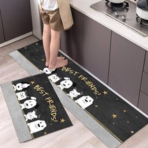 홈데코 발 매트 2장세트 현관 깔판 주방 화장실입구 미끄럼방지 발매트, B타입