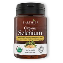 Earthier 셀레늄 Selenium 200mcg 요오드 60캡슐 해외