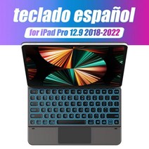 백라이트 매직 키보드 iPad 12 9 12.9 2020 2018 프로 11 - 5 에어 4 스마트 폴리오, Spanish 12.9
