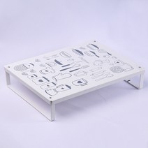 토끼구멍 주방용 선반 전기레인지 선반 주방조미료 수납대, 화이트