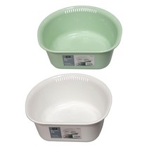 일본 아스벨 D형 설거지통 화이트/그린, 그린