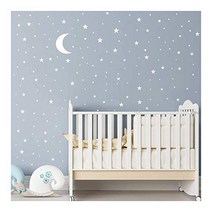 JOYRESIDE Moon and Stars Wall Decal Vinyl Sticker for Kids Boy Girls Baby Room Decoration Good Night, 1