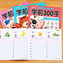 중국어배우기 중국책 4권/pc 한자 펜 연필 쓰기 운동 책 어린이 배우기 초보자 Pres 유치원 학습서 Libros, 01 3 books