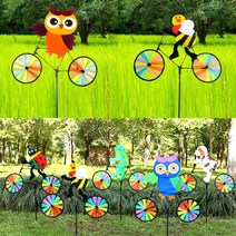 유치원 정원용 화단 야외 행사 입구 장식 동물 바람개비, 1 자전거타는개구리