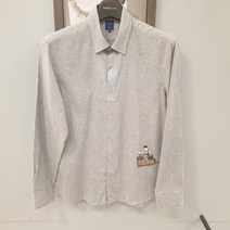 [바쏘옴므] 22FW 남성 캐주얼 기본핏 스트라이프 자수포인트 셔츠 남방 SW3TT36 NC울산뉴코아
