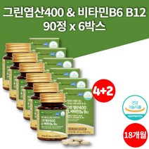 코스트코 약국 레몬유래 그린 엽산 400 folicacid 임산부 임신초기 성장기 어린이 청소년 비타민 b6 b12 무첨가물, 6박스