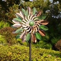 웰스원 대형 철제 바람개비 태양광 정원 조명등 정원꾸미기 정원인테리어, 2) 스카이블루