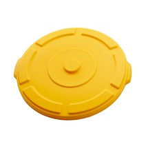 Thor 토르 원형 컨테이너 플라스틱 용기 23L 뚜겅 별도 구매 (뚜껑 덮개), 노랑