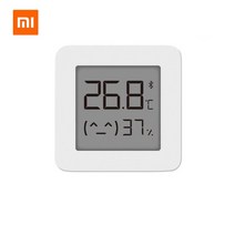 xiaomi smart lcd screen digital thermometer 2 mijia 블루투스 온도 습도 센서 수분 측정기 mijia app, 1개