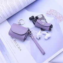 카투소 AirPods 케이스 Pro 천연 가죽 100% 핸드메이드 커버케이스, 라벤더, 에어팟프로