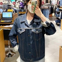 리바이스 남여공용 트러커 다크블루 청자켓_L72334507