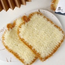 식빵수세미 아크릴수세미 주방 설거지 2겹 핸드메이드 5개입