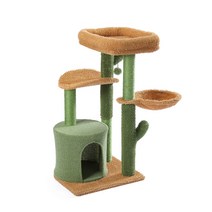 나무위의고양이 캣타워 스크레처 캣워커 선반 cactus cat tree cat tower with sisal scratching post board for Indoor 고양이, amt0158, l