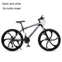 전기 산악자전거 MTB 광폭타이어 입문 출퇴근용 산악 자전거 로드 바이크 26 인치 탄소강 크로스 컨트리, 03 black and white_01 26_02 24