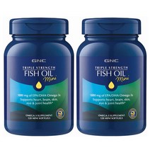 GNC Triple Strength Fish Oil Mini 120 Softgels 피쉬오일 미니 120정 2병