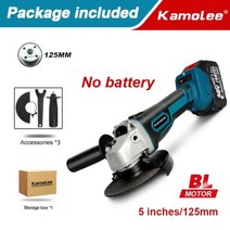 슬라이딩각도절단기 멀티커터기 고속절단기 KamoleeM14 100mm 4 인치 브러시리스 무선 앵글 그라인더 18500RPM 단 절단 마끼다 18V 배터리와 호환 가능, No Battery Carton+100mm US