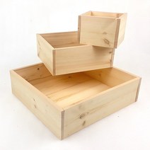 나무 상자 우드 원목 수납 박스 10t2re, 80.직사각상자-칸막이52x38x7.5cm