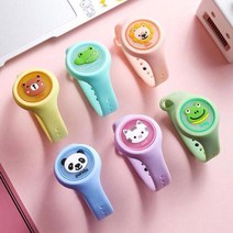 JJINSHOPPING 톡톡 LED 모기팔찌 유아 팔찌 스피너팔찌 6개묶음, 원형 랜덤1개
