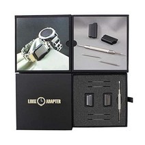 LEHERMAN TREAD와 호환 링크 워치 어댑터 블랙 러그 사이즈 20mm TREAD, 밟다, 1개