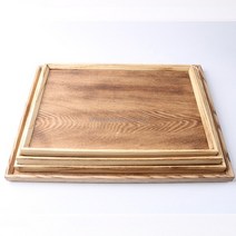 애쉬목 고급 백골 직사각 나무 쟁반 4size, 대