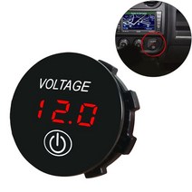 전기 계측기 테스터기 멀티미터 DC 12V-24V 디지털 패널 전압계 측정기 테스터 Led 디스플레이 자동차 오토, 01 빨간