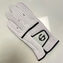 엘르골프 [2001안양점] 3DIAMOND FIT 남성용 왼손 양피 장갑, 화이트