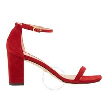 Stuart Weitzman 스튜어트 와이츠먼 여성용 칠레 아멜리나 스웨이드 블록 힐 샌들