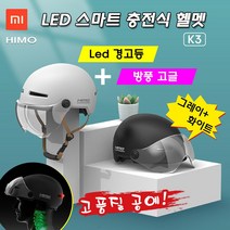 샤오미 HIMO LED 스마트 충전식 헬멧 K3, gray