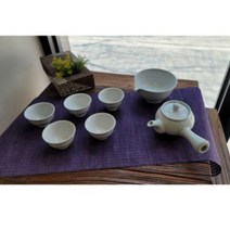 백자5인 다기세트, 1set