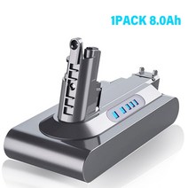 V7플러피 V6 V8 V10 V11 교체 다이슨배터리 Powtree 배터리 25.2V 6.0Ah8.0Ah 다이슨 SV12 앱솔루트 솜털 사이클론 진공 청소기 용, 03 1PACK 8.0Ah Battery