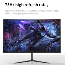 휴대용 모니터 1080p 75HZ 23.8 인치 컴퓨터 Usb -C 데스크탑 PC Lcd QHD 디스플레이 게임 패널 화면 LED, [01] 23.8inch
