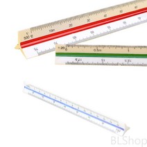 15 30 cm 삼각 스케일 자 도면 제도용 척도 축척자, 기본, 15cm - 저배율